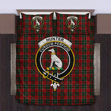 Hunter USA Tartan Quilt Bed Set with Family Crest