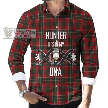 Hunter USA Tartan Long Sleeve Button Shirt with Family Crest DNA In Me Style