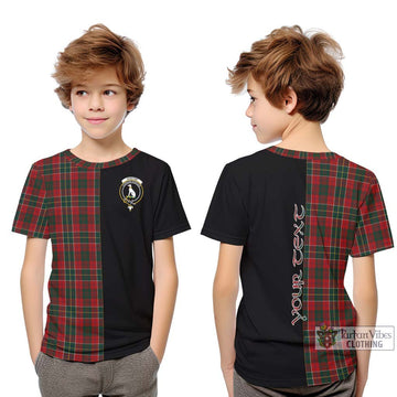 Hunter USA Tartan Kid T-Shirt with Family Crest and Half Of Me Style