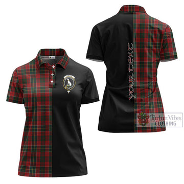 Hunter USA Tartan Women's Polo Shirt with Family Crest and Half Of Me Style