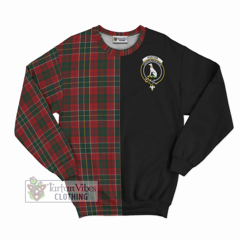 Hunter USA Tartan Sweatshirt with Family Crest and Half Of Me Style - Tartanvibesclothing Shop