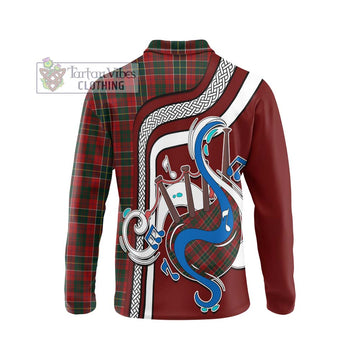 Hunter USA Tartan Long Sleeve Polo Shirt with Epic Bagpipe Style