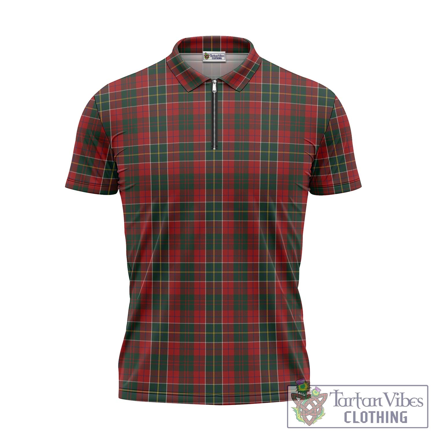 Tartan Vibes Clothing Hunter USA Tartan Zipper Polo Shirt