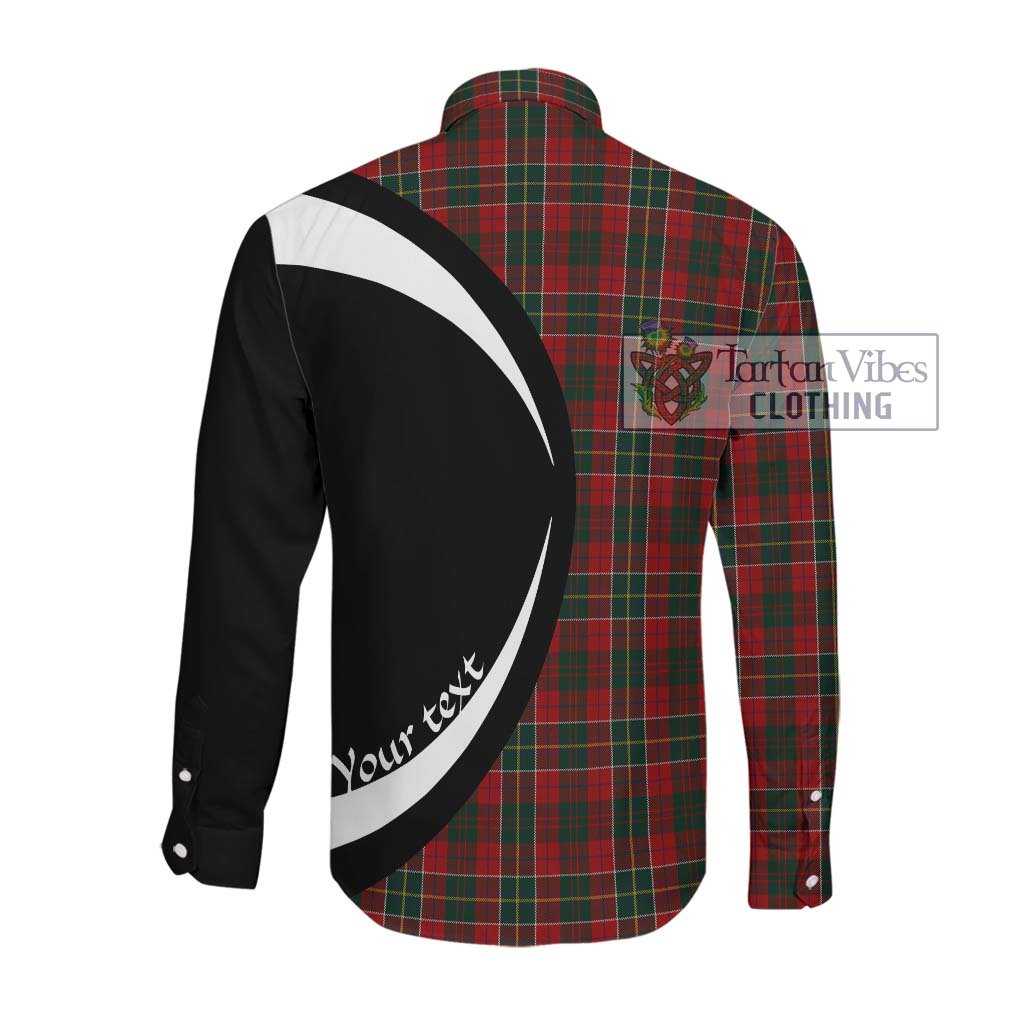 Hunter USA Tartan Long Sleeve Button Up with Family Crest Circle Style Men's Shirt - Tartan Vibes Clothing