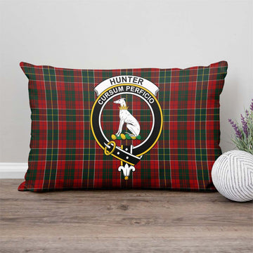 Hunter USA Tartan Pillow Cover with Family Crest