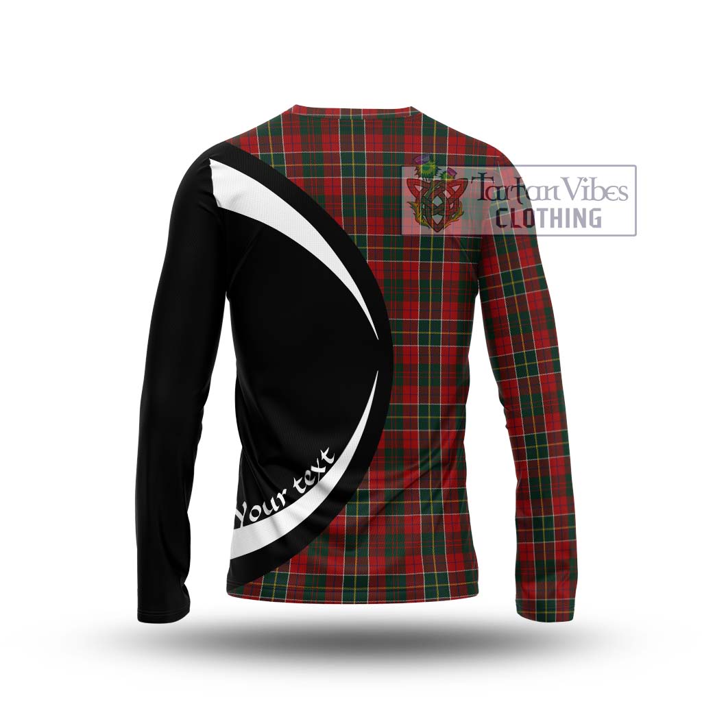 Hunter USA Tartan Long Sleeve T-Shirt with Family Crest Circle Style - Tartan Vibes Clothing