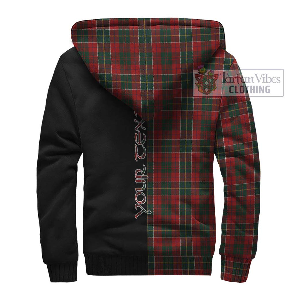 Hunter USA Tartan Sherpa Hoodie with Family Crest and Half Of Me Style - Tartanvibesclothing Shop