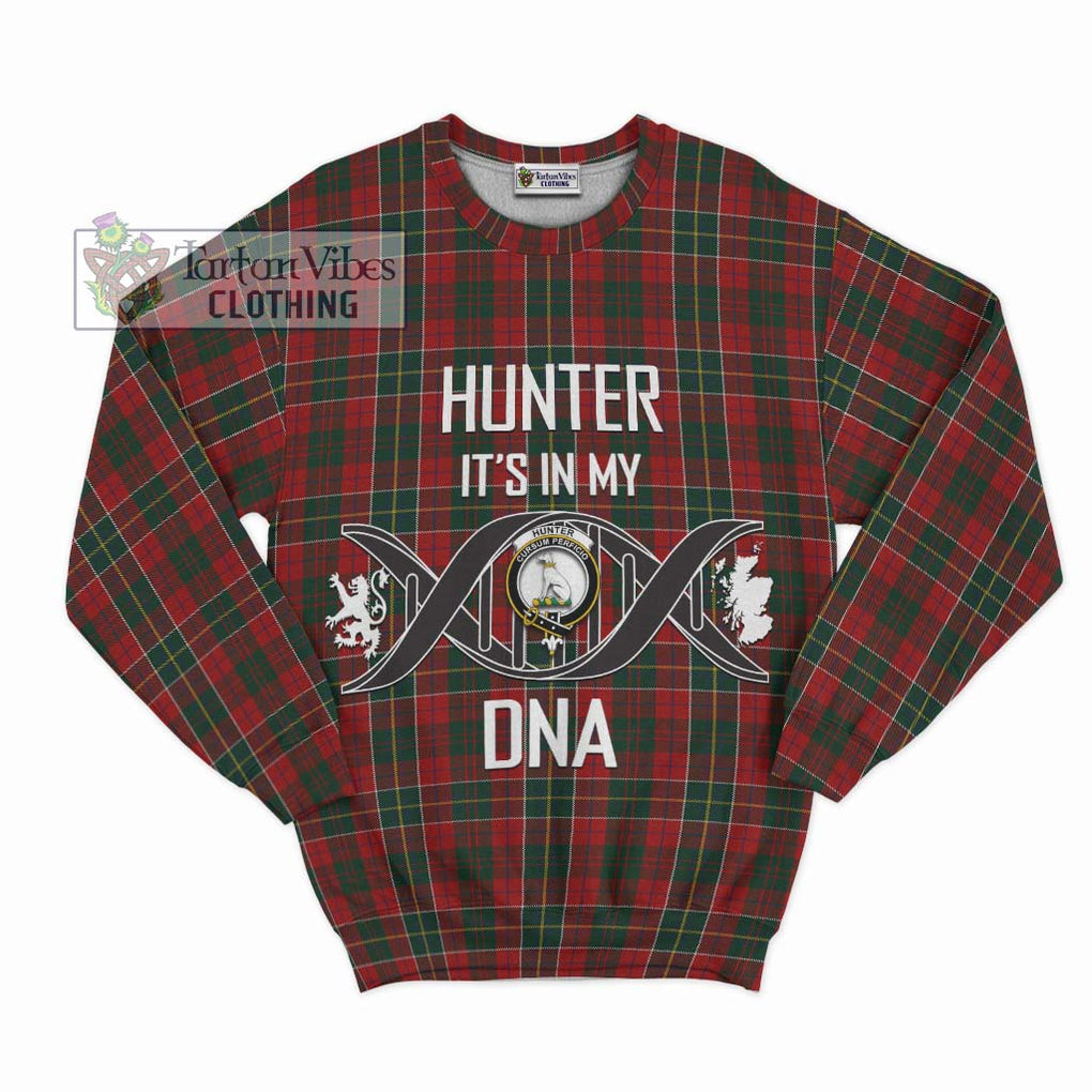 Hunter USA Tartan Sweatshirt with Family Crest DNA In Me Style - Tartanvibesclothing Shop