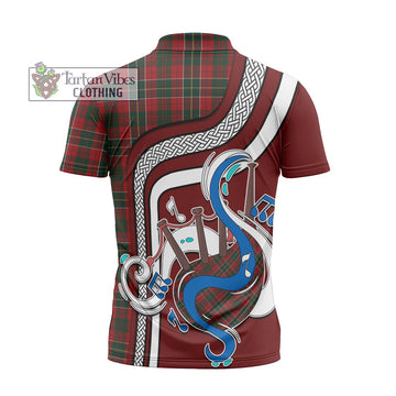 Hunter USA Tartan Zipper Polo Shirt with Epic Bagpipe Style