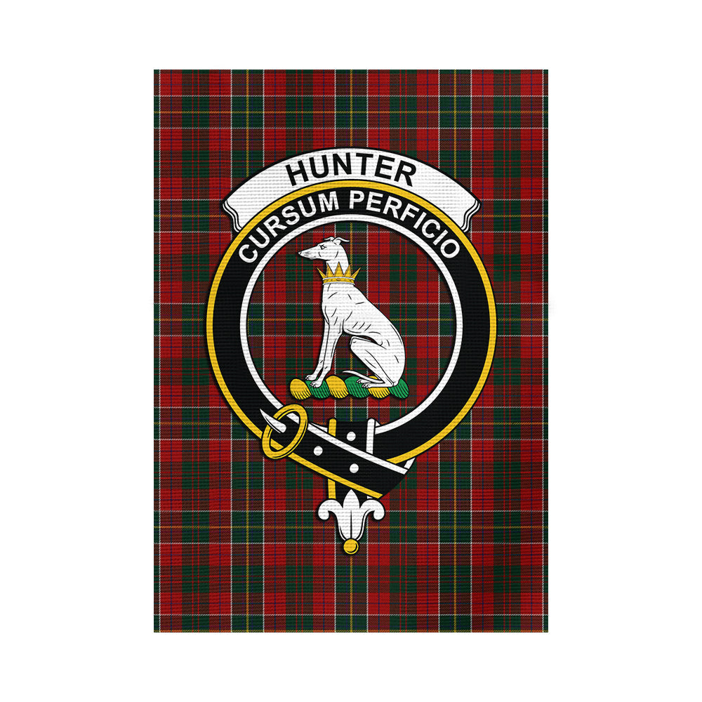 Hunter USA Tartan Flag with Family Crest - Tartan Vibes Clothing