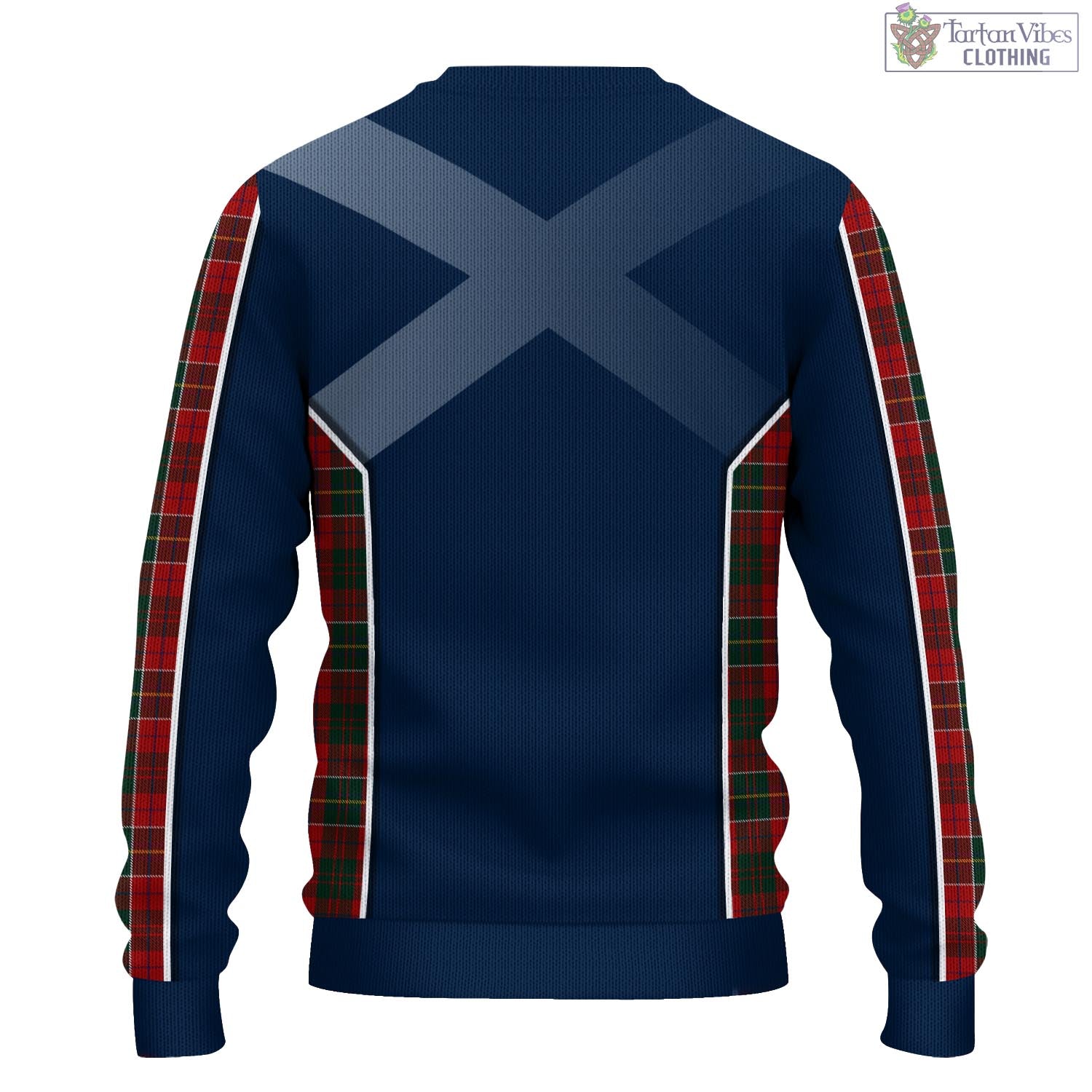 Tartan Vibes Clothing Hunter USA Tartan Knitted Sweatshirt with Family Crest and Scottish Thistle Vibes Sport Style