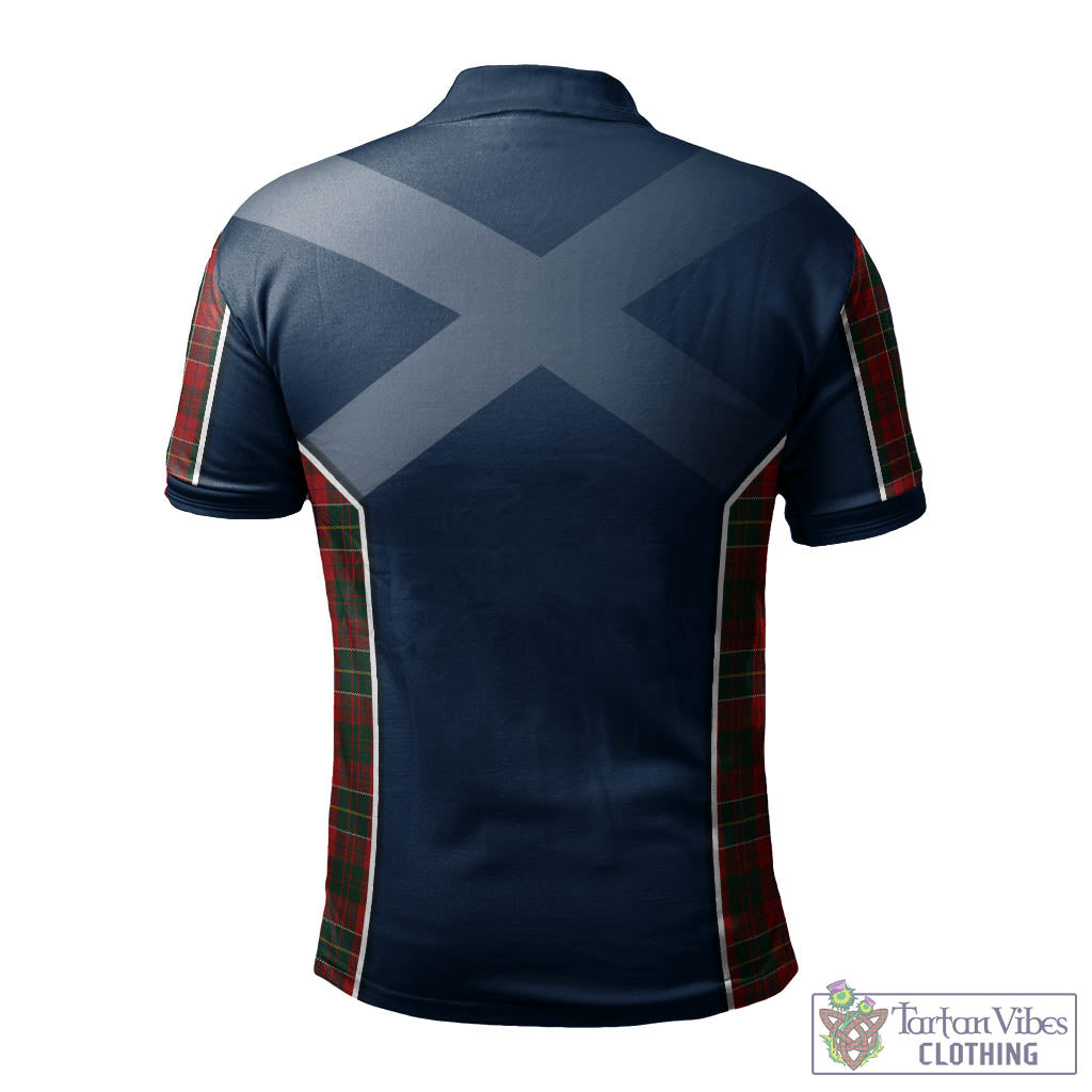 Tartan Vibes Clothing Hunter USA Tartan Men's Polo Shirt with Family Crest and Lion Rampant Vibes Sport Style