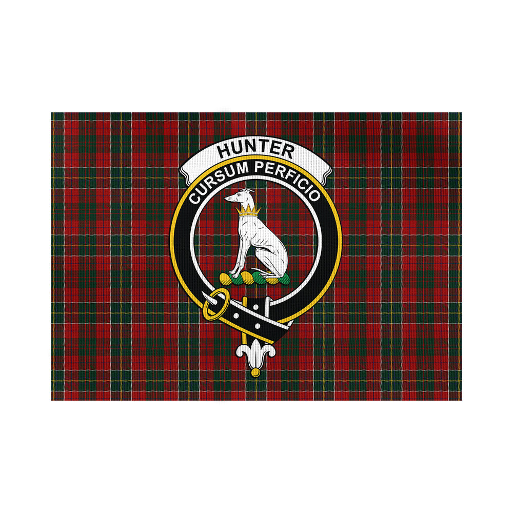 Hunter USA Tartan Flag with Family Crest - Tartan Vibes Clothing