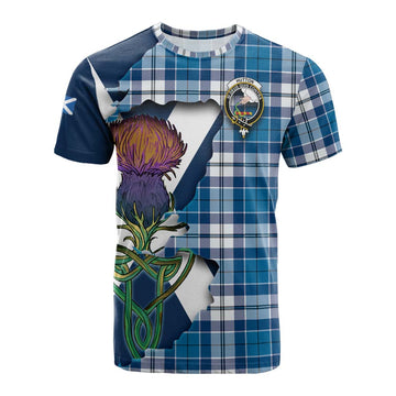 Hutton Tartan Family Crest Cotton T-shirt Scottish Thistle Celtic Inspired Kid's Shirt - Tartan Vibes Clothing