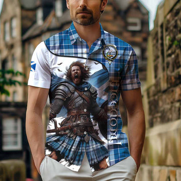 Hutton Crest Tartan Hawaiian Shirt Inspired by the Freedom of Scottish Warrior Kid - Tartan Vibes Clothing