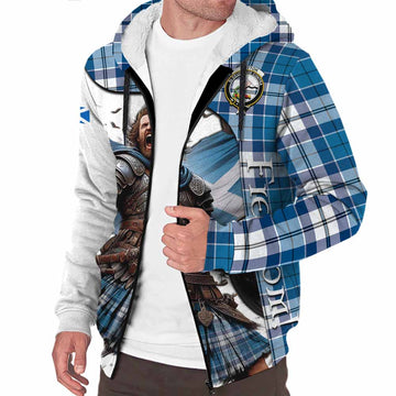 Hutton Crest Tartan Sherpa Hoodie Inspired by the Freedom of Scottish Warrior Unisex S - Tartan Vibes Clothing