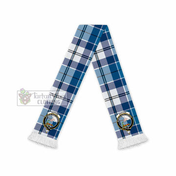 Hutton Tartan Ruffneck Scarf with Family Crest - Tartan Vibes Clothing