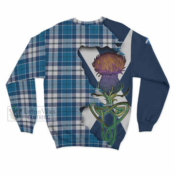 Hutton Tartan Family Crest Sweatshirt Scottish Thistle Celtic Inspired - Tartan Vibes Clothing