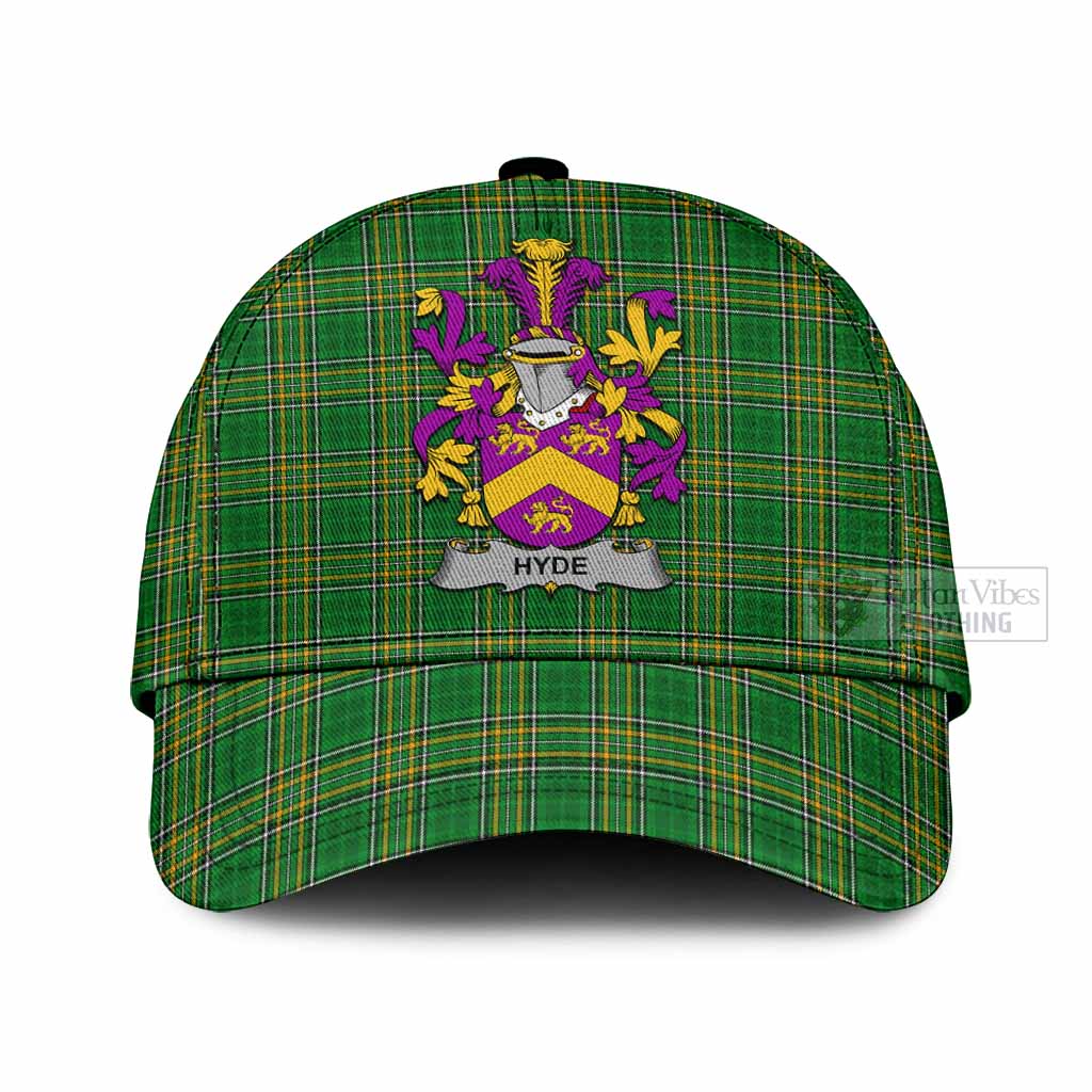 Tartan Vibes Clothing Hyde Irish Clan Tartan Classic Cap with Coat of Arms