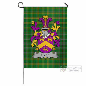 Hyde Irish Clan Tartan Flag with Coat of Arms