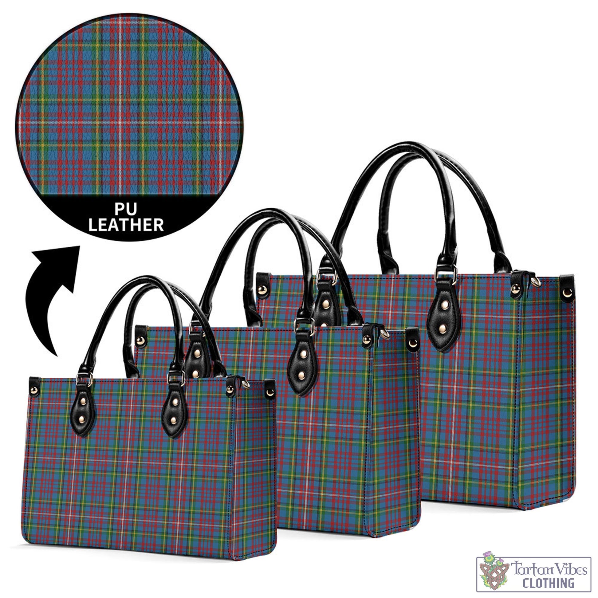 Tartan Vibes Clothing Hyndman Tartan Luxury Leather Handbags