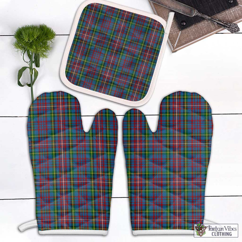 Hyndman Tartan Combo Oven Mitt & Pot-Holder Combo 1 Oven Mitt & 1 Pot-Holder White - Tartan Vibes Clothing