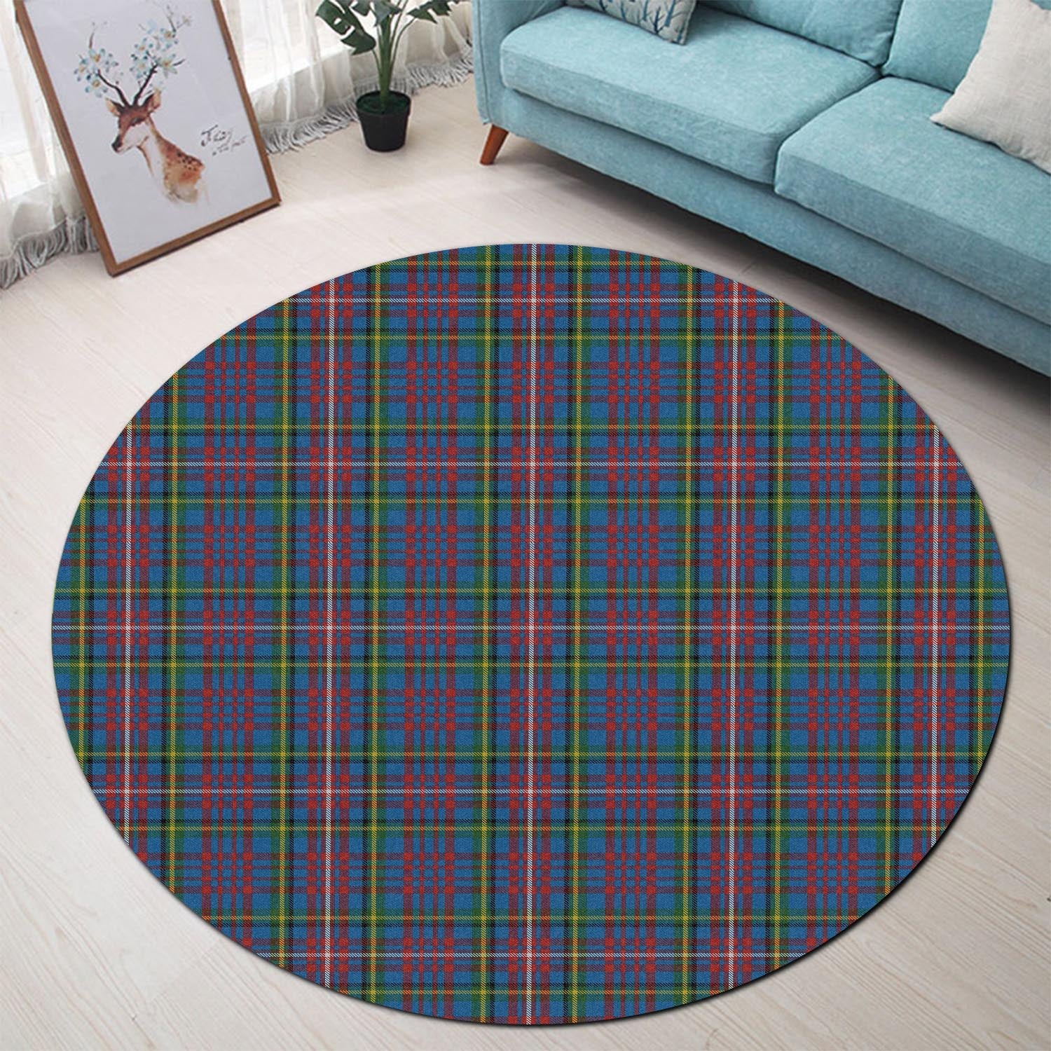 hyndman-tartan-round-rug