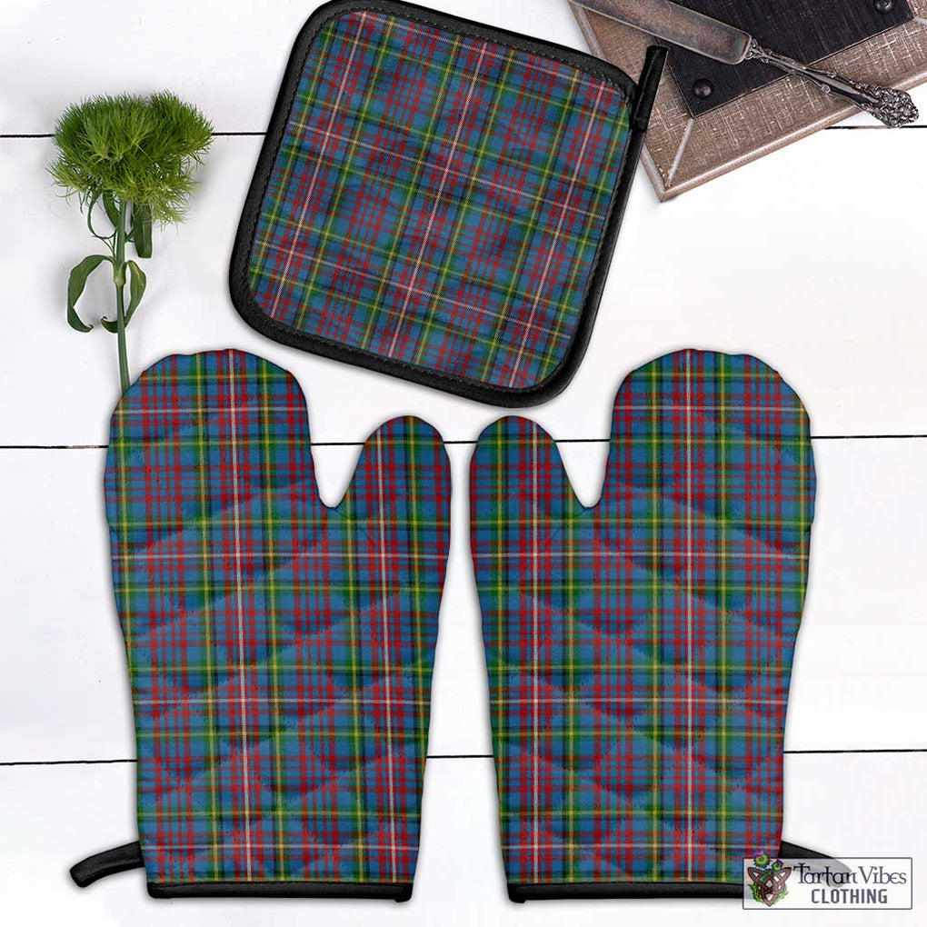 Hyndman Tartan Combo Oven Mitt & Pot-Holder Combo 1 Oven Mitt & 1 Pot-Holder Black - Tartan Vibes Clothing