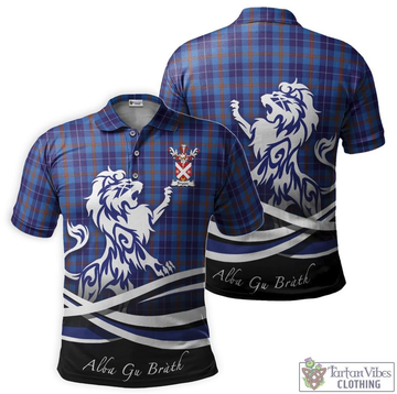 Bryson Tartan Polo Shirt with Alba Gu Brath Regal Lion Emblem Kid - Tartan Vibes Clothing