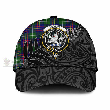 Inglis Tartan Classic Cap with New Zealand Silver Fern Half Style