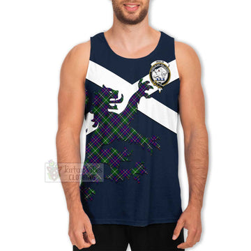 Inglis Tartan Lion Rampant Men's Tank Top Proudly Display Your Heritage with Alba Gu Brath and Clan Name Men - Tartan Vibes Clothing
