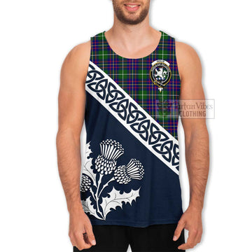 Inglis Tartan Men's Tank Top Featuring Thistle and Scotland Map Men - Tartan Vibes Clothing