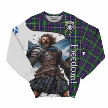 Inglis Crest Tartan Sweatshirt Inspired by the Freedom of Scottish Warrior