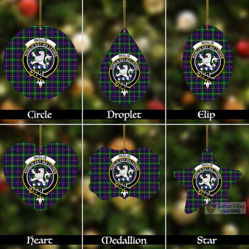 Inglis Tartan Christmas Aluminium Ornament with Family Crest