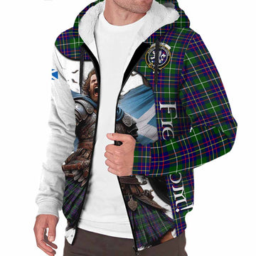 Inglis Crest Tartan Sherpa Hoodie Inspired by the Freedom of Scottish Warrior