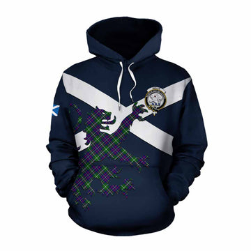 Inglis Tartan Lion Rampant Cotton Hoodie Proudly Display Your Heritage with Alba Gu Brath and Clan Name