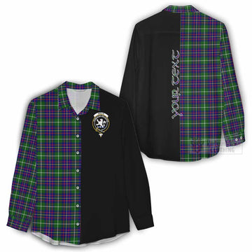 Inglis Tartan Women's Casual Shirt with Family Crest and Half Of Me Style