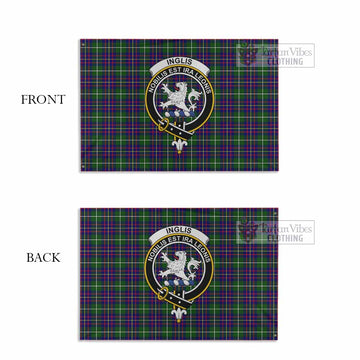 Inglis Tartan House Flag with Family Crest