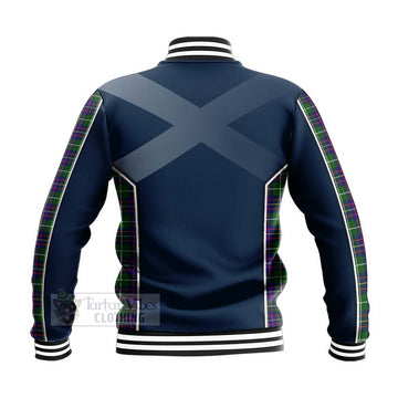 Inglis Tartan Baseball Jacket with Family Crest and Scottish Thistle Vibes Sport Style - Tartan Vibes Clothing