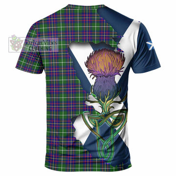 Inglis Tartan Family Crest T-Shirt Scottish Thistle Celtic Inspired - Tartan Vibes Clothing
