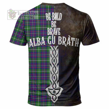 Inglis Tartan Family Crest T-Shirt Alba Gu Brath Be Brave Lion Ancient Style - Tartan Vibes Clothing