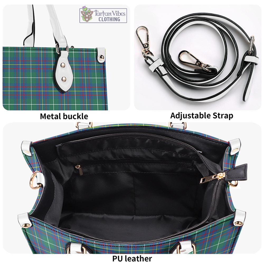 Tartan Vibes Clothing Inglis Ancient Tartan Luxury Leather Handbags