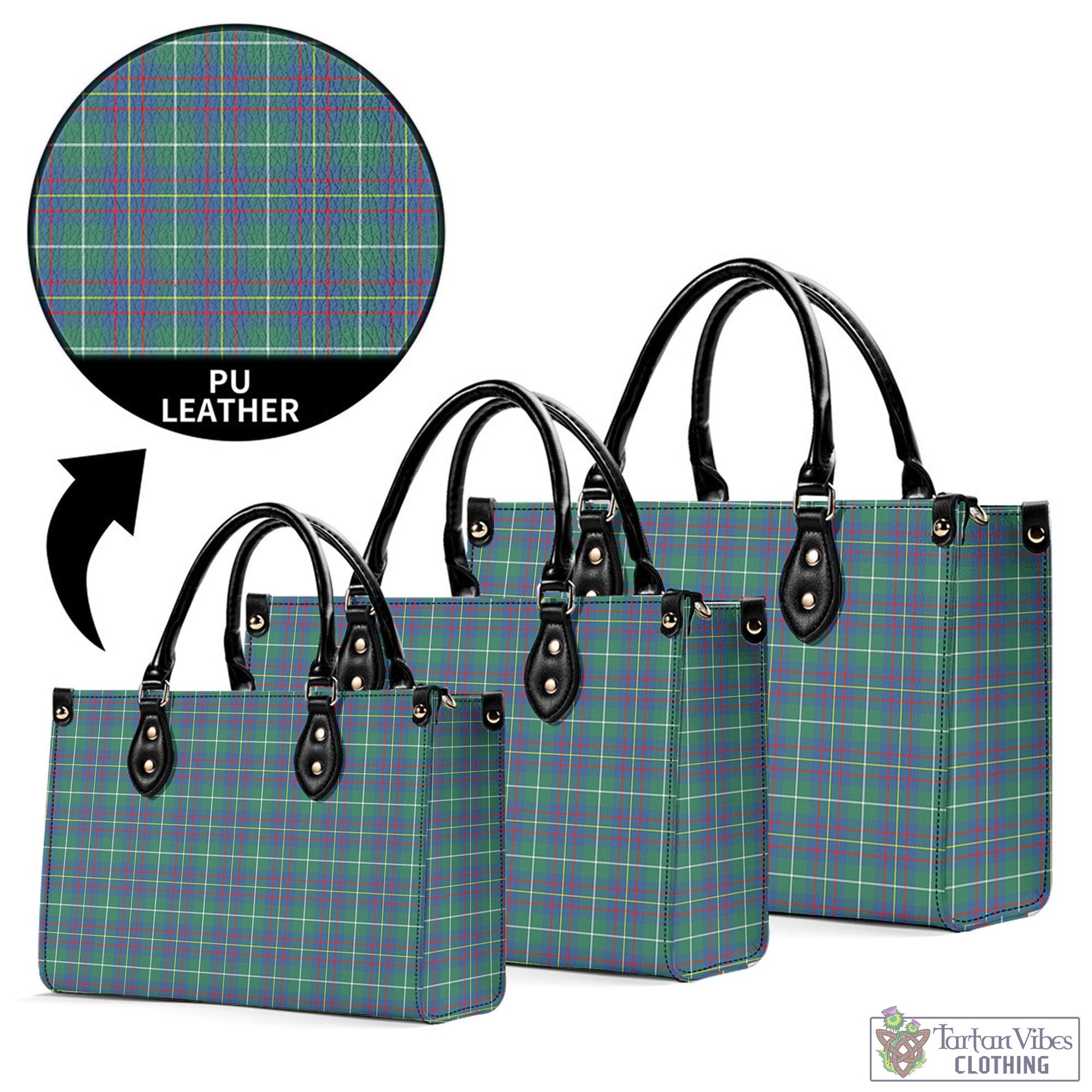 Tartan Vibes Clothing Inglis Ancient Tartan Luxury Leather Handbags