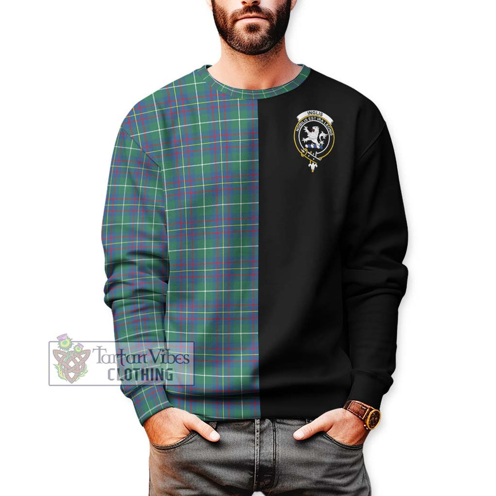 Inglis Ancient Tartan Sweatshirt with Family Crest and Half Of Me Style Unisex - Tartanvibesclothing Shop