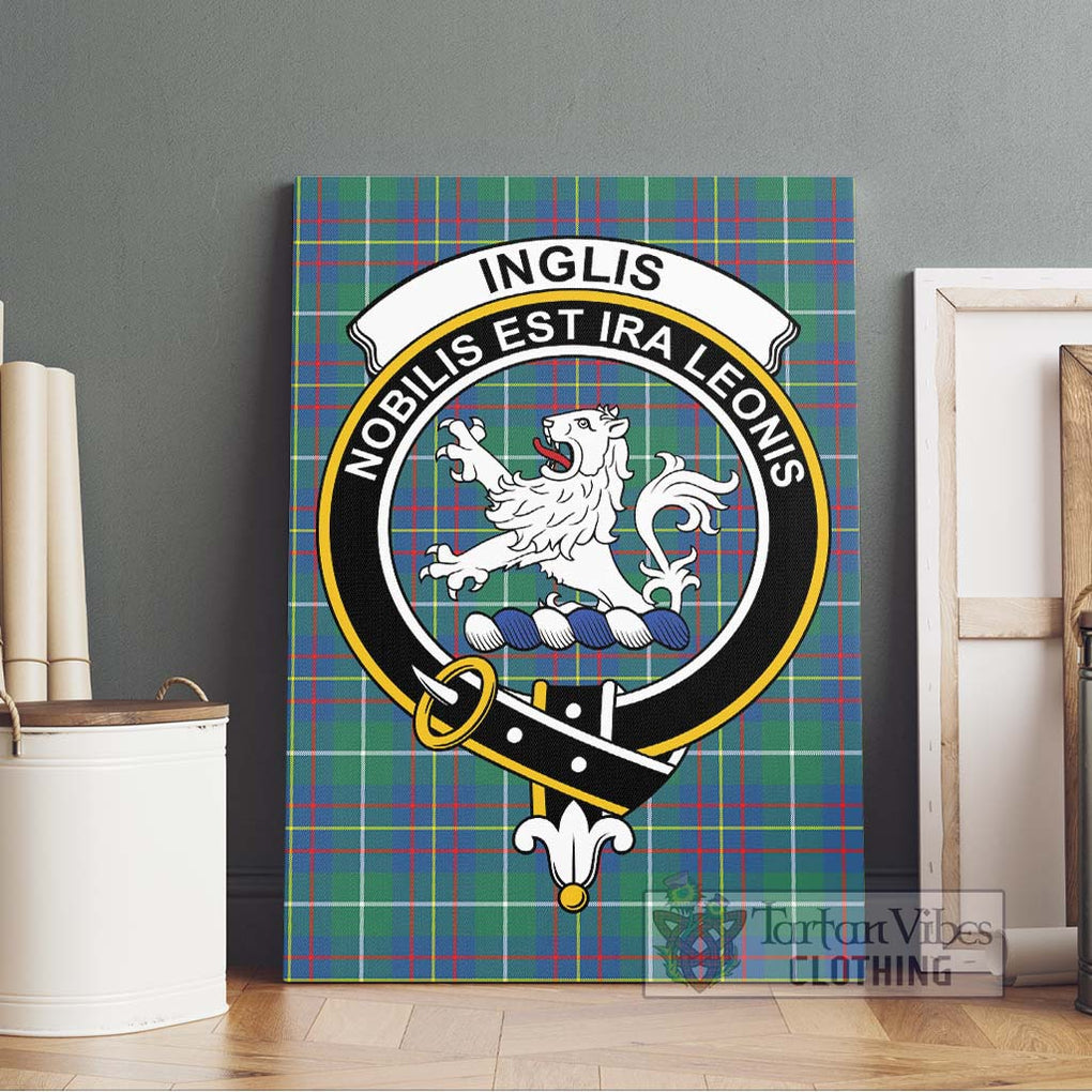 Inglis Ancient Tartan Canvas Print Wall Art with Family Crest Without Frame - Tartan Vibes Clothing