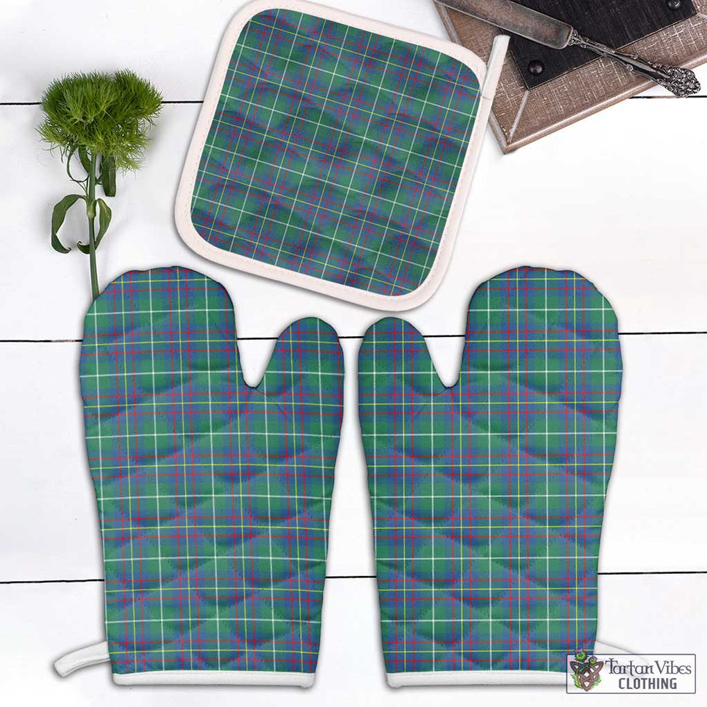 Inglis Ancient Tartan Combo Oven Mitt & Pot-Holder Combo 1 Oven Mitt & 1 Pot-Holder White - Tartan Vibes Clothing