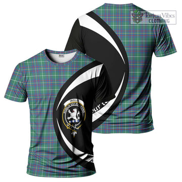 Inglis Ancient Tartan T-Shirt with Family Crest Circle Style