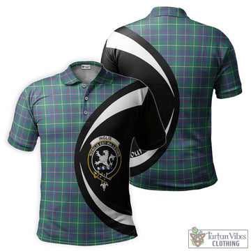 Inglis Ancient Tartan Men's Polo Shirt with Family Crest Circle Style