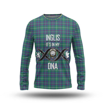 Inglis Ancient Tartan Long Sleeve T-Shirt with Family Crest DNA In Me Style