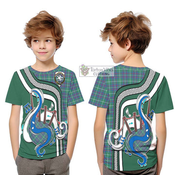 Inglis Ancient Tartan Kid T-Shirt with Epic Bagpipe Style